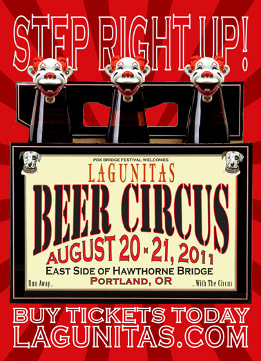 Lagunitas Brewing Company's Beer Circus poster - Designed by The National Revue