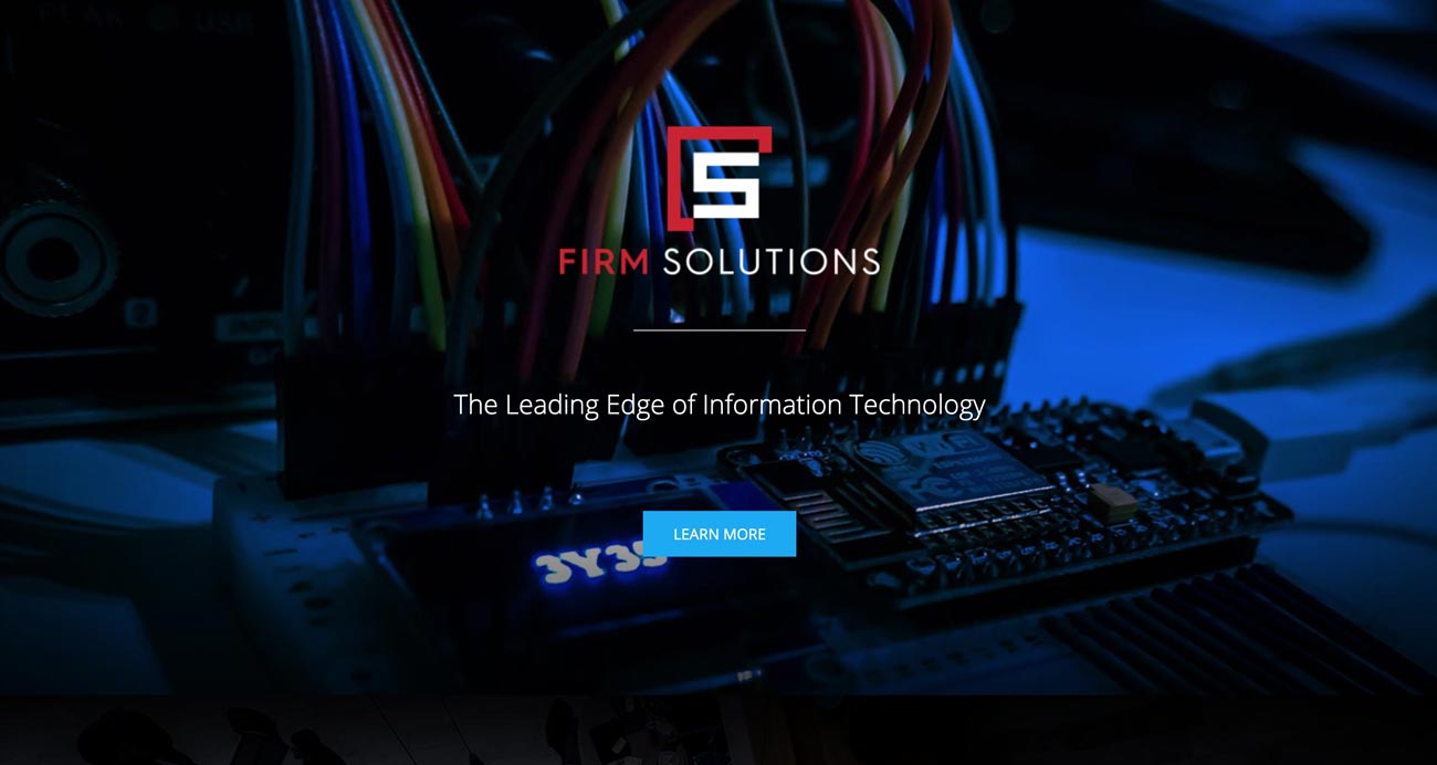 Firm Solutions website - Designed & built by The National Revue