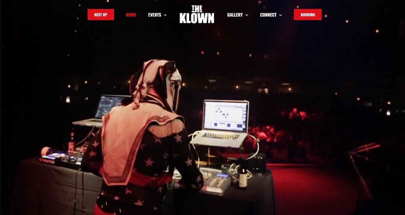 The Klown's website - Designed & built by The National Revue