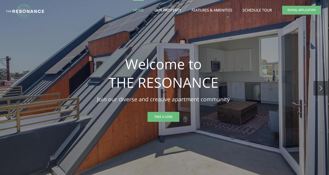 Resonance Oakland website - Designed & built by The National Revue