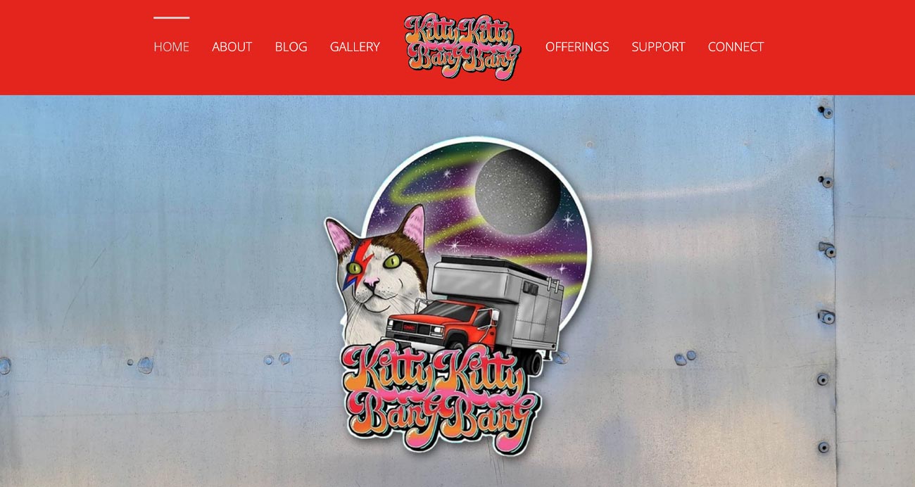 Kitty Kitty Bang Bang website - Designed & built by The National Revue